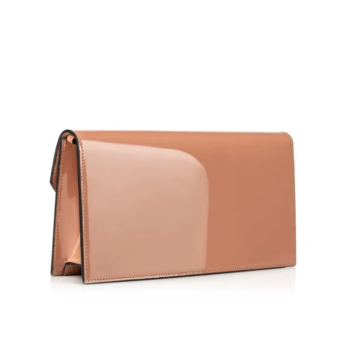 Women Loubi54 Clutch 8211 Patent Calf And Metal 8211 Blush Christian Louboutin Shoulder Bags