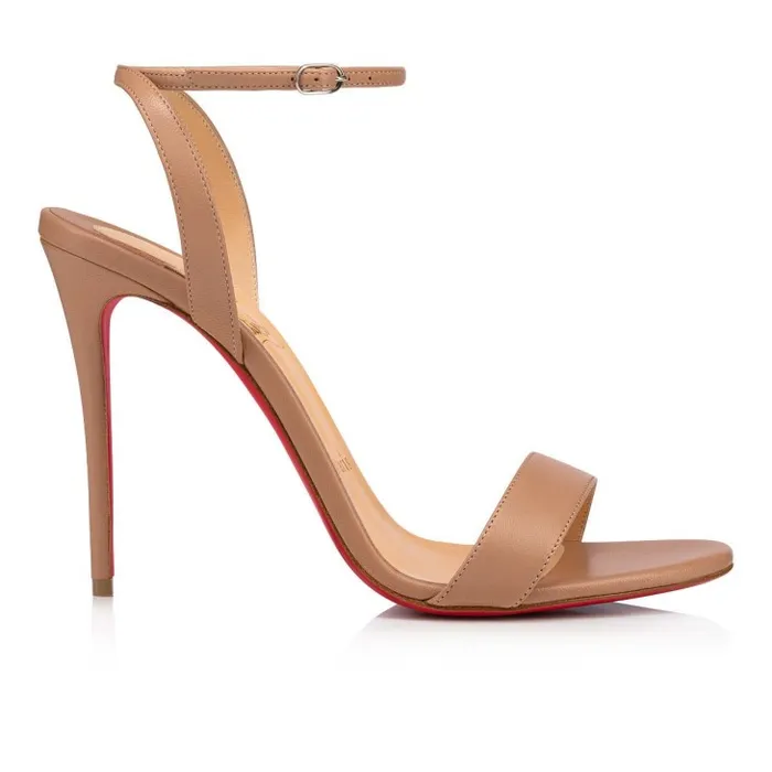 Women Loubigirl 100 Mm Sandals 8211 Nappa Leather 8211 Blush Christian Louboutin Sandals and Slides