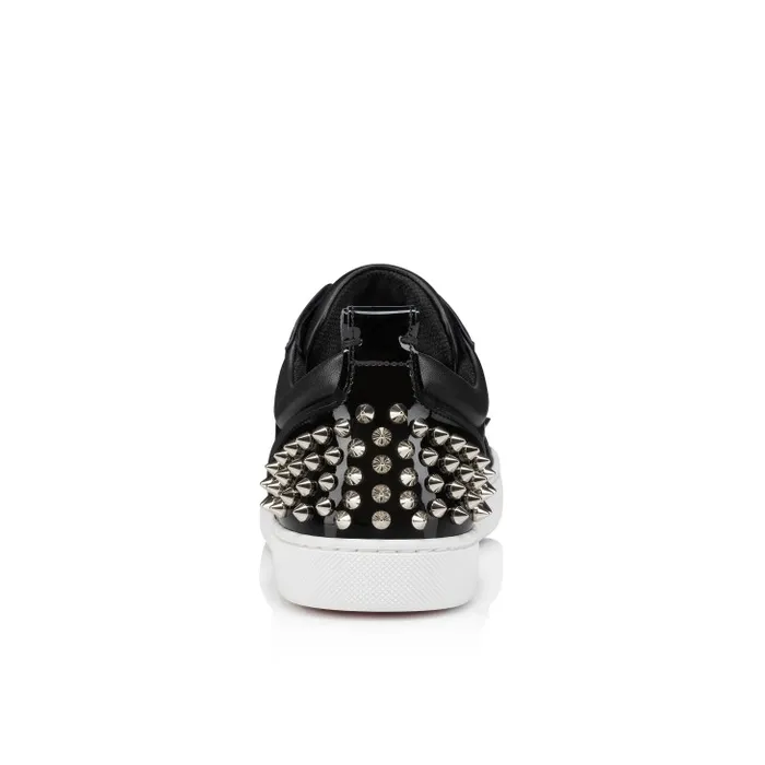 Women Louise Junior Spikes Sneakers 8211 Nappa Leather 8211 Black Christian Louboutin Sneakers
