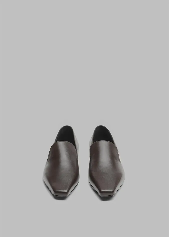 Women Loulou Studio Carole Leather Loafers 8211 Choco The Frankie Shop