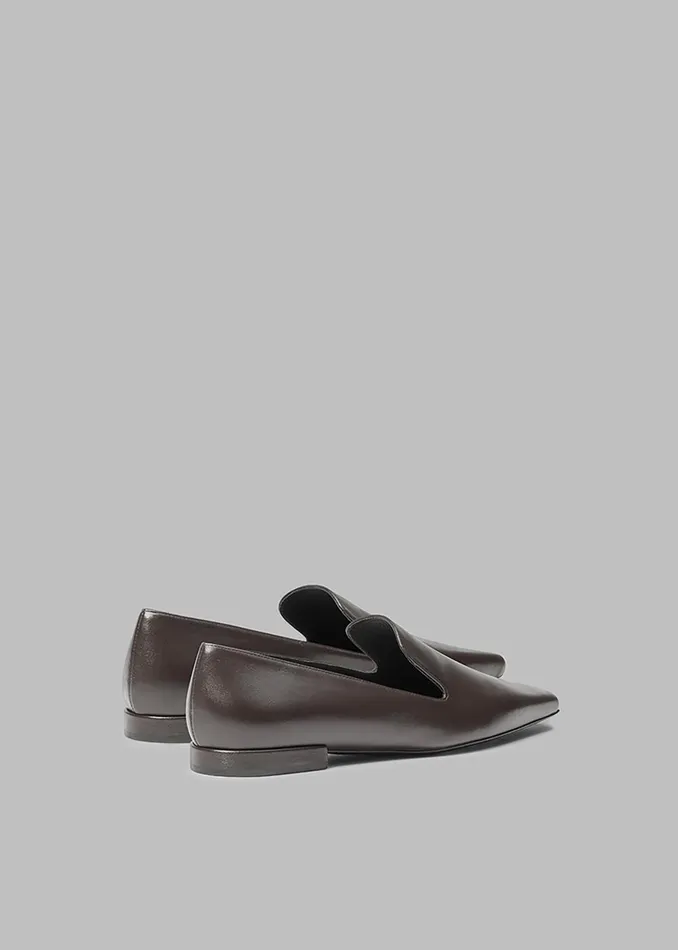 Women Loulou Studio Carole Leather Loafers 8211 Choco The Frankie Shop