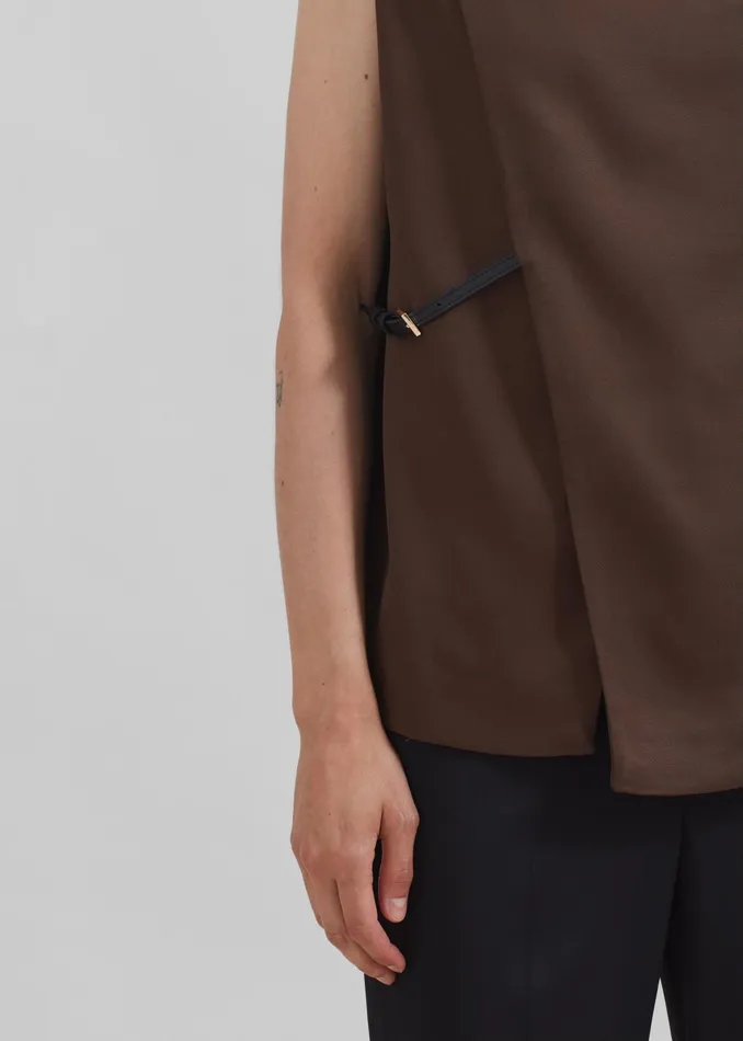 Women Loulou Studio Sambac Sleeveless Top 8211 Choco The Frankie Shop Tops