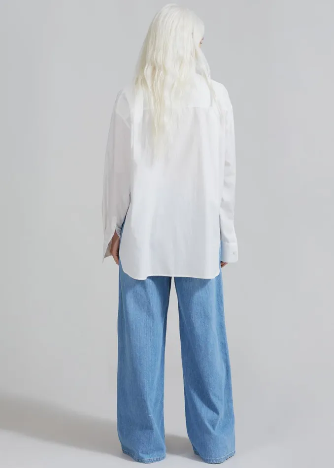 Women Lui White Shirt 8211 White Stripe The Frankie Shop Tops