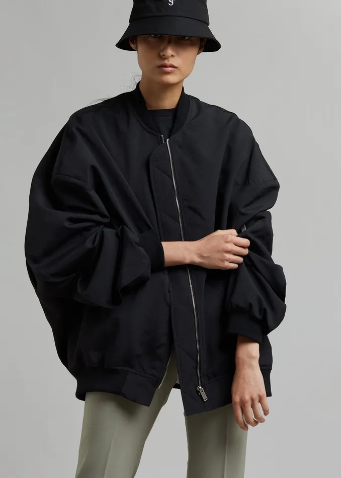 Women Lumi Bomber Jacket 8211 Black The Frankie Shop Outerwear