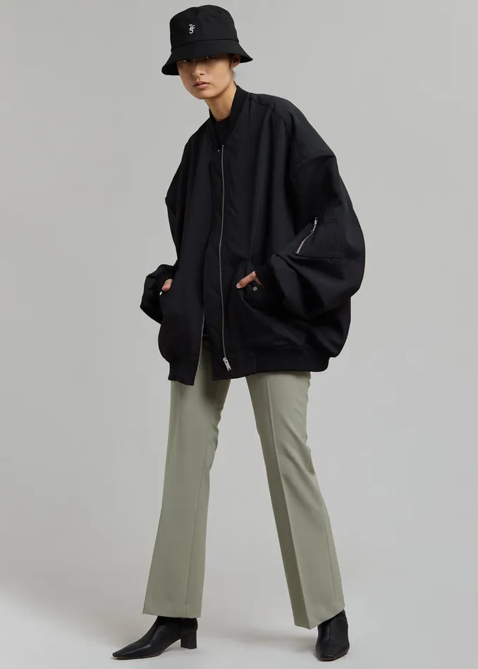Women Lumi Bomber Jacket 8211 Black The Frankie Shop Outerwear