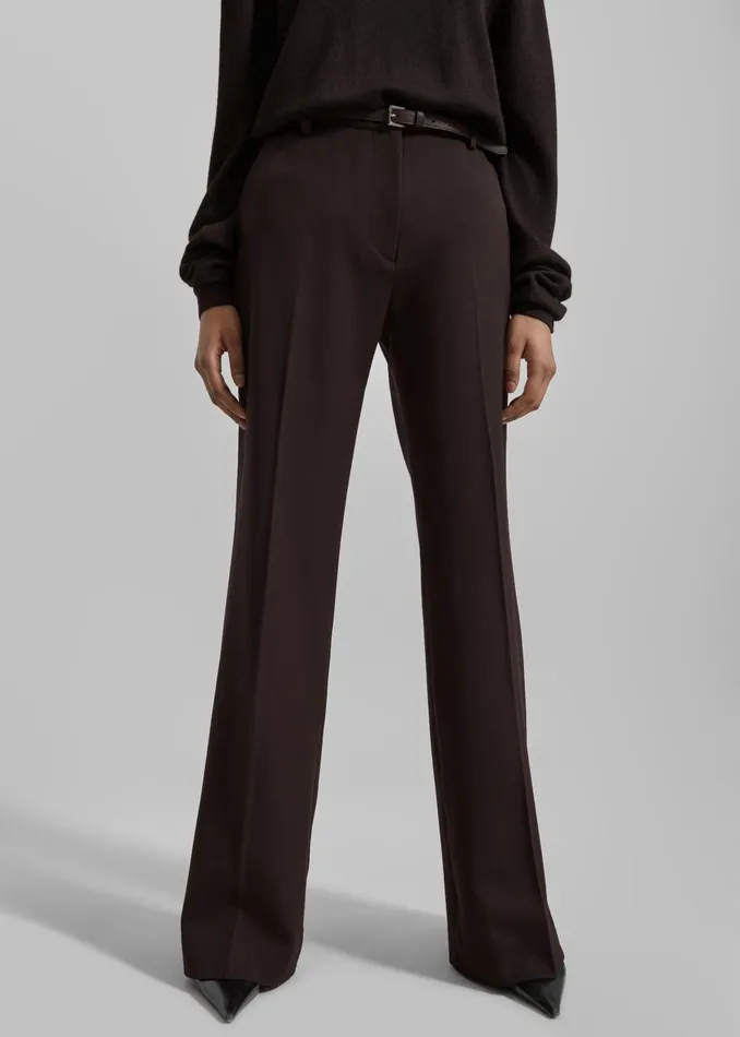 Women Lyra Flared Pants 8211 Brown The Frankie Shop Bottoms
