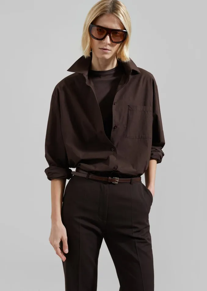Women Lyra Flared Pants 8211 Brown The Frankie Shop Bottoms