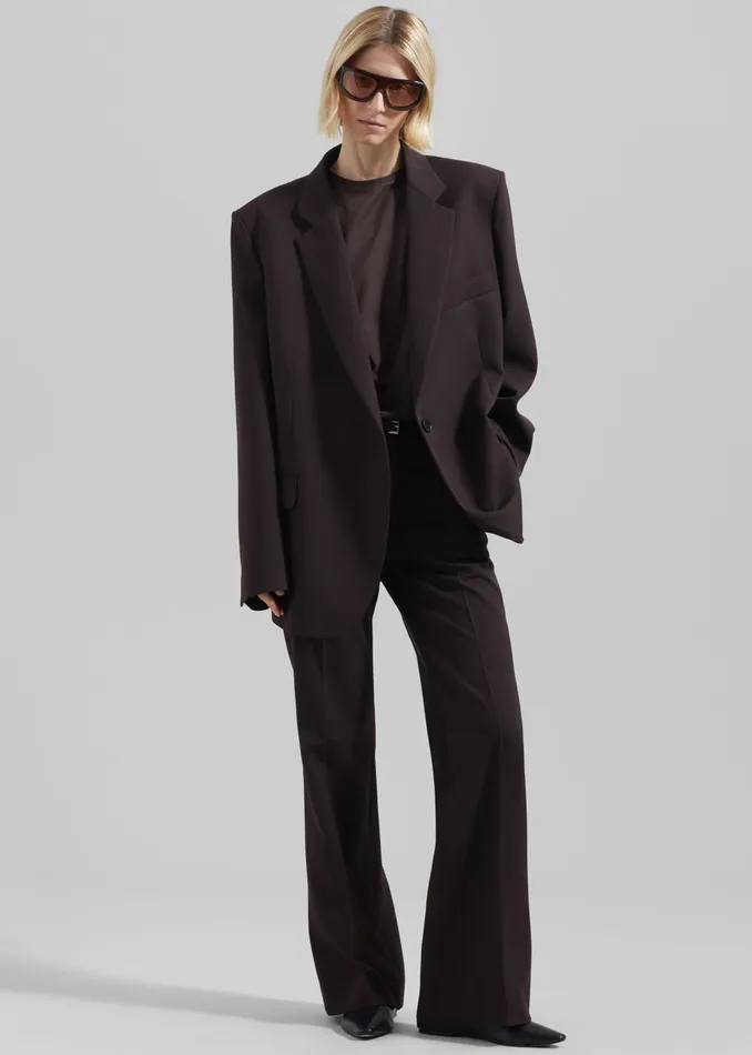 Women Lyra Flared Pants 8211 Brown The Frankie Shop Bottoms