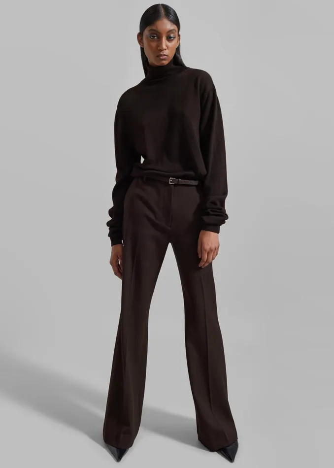 Women Lyra Flared Pants 8211 Brown The Frankie Shop Bottoms