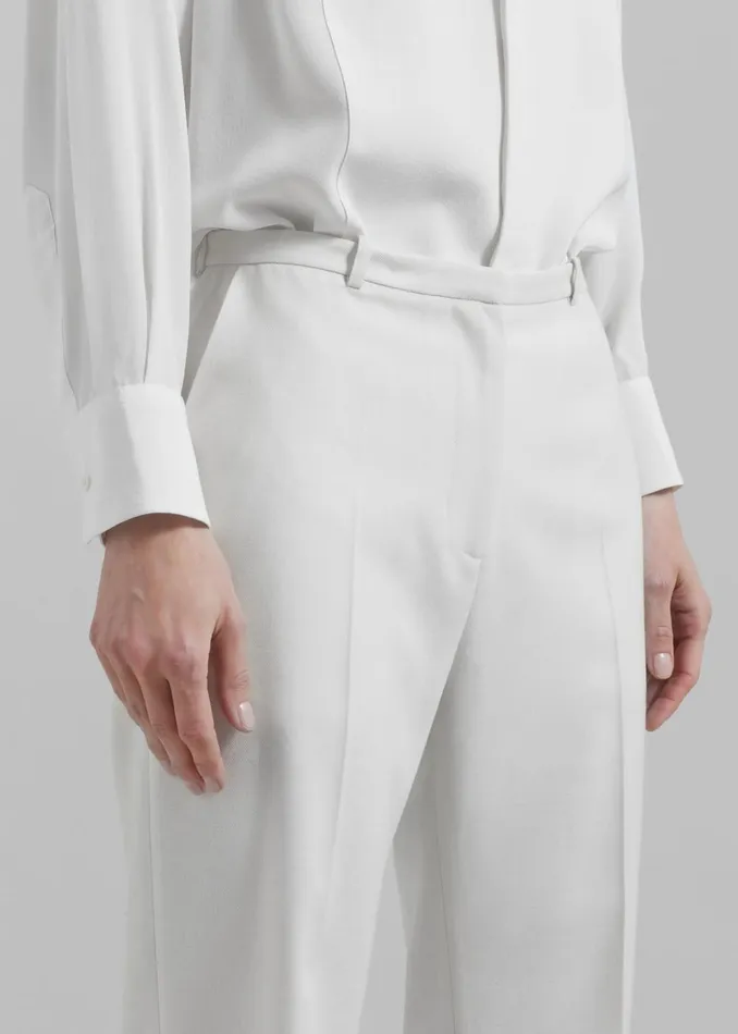 Women Lyra Flared Pants 8211 White The Frankie Shop Bottoms