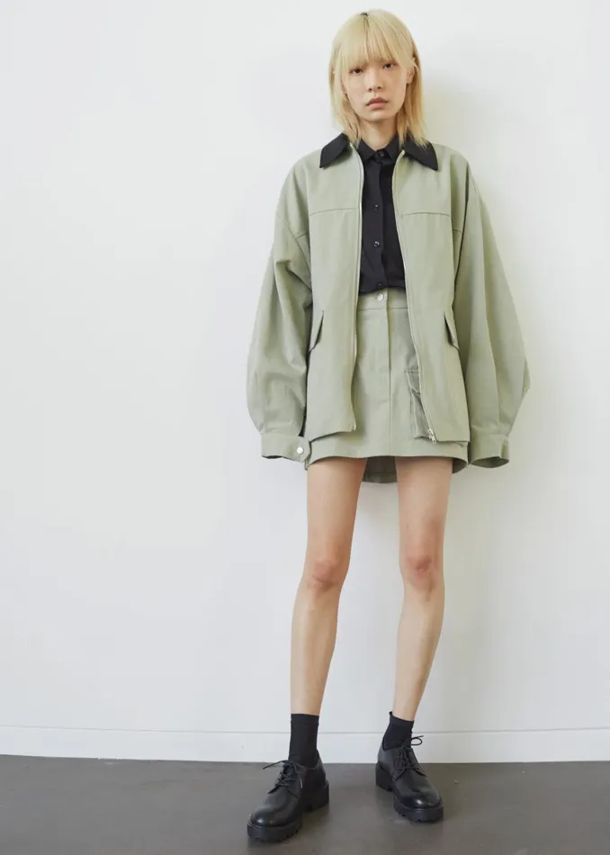 Women Malia Utility Jacket 8211 Khaki The Frankie Shop Outerwear