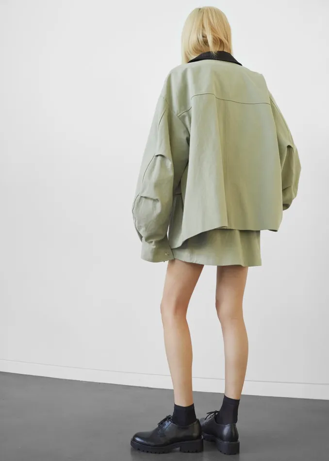 Women Malia Utility Jacket 8211 Khaki The Frankie Shop Outerwear
