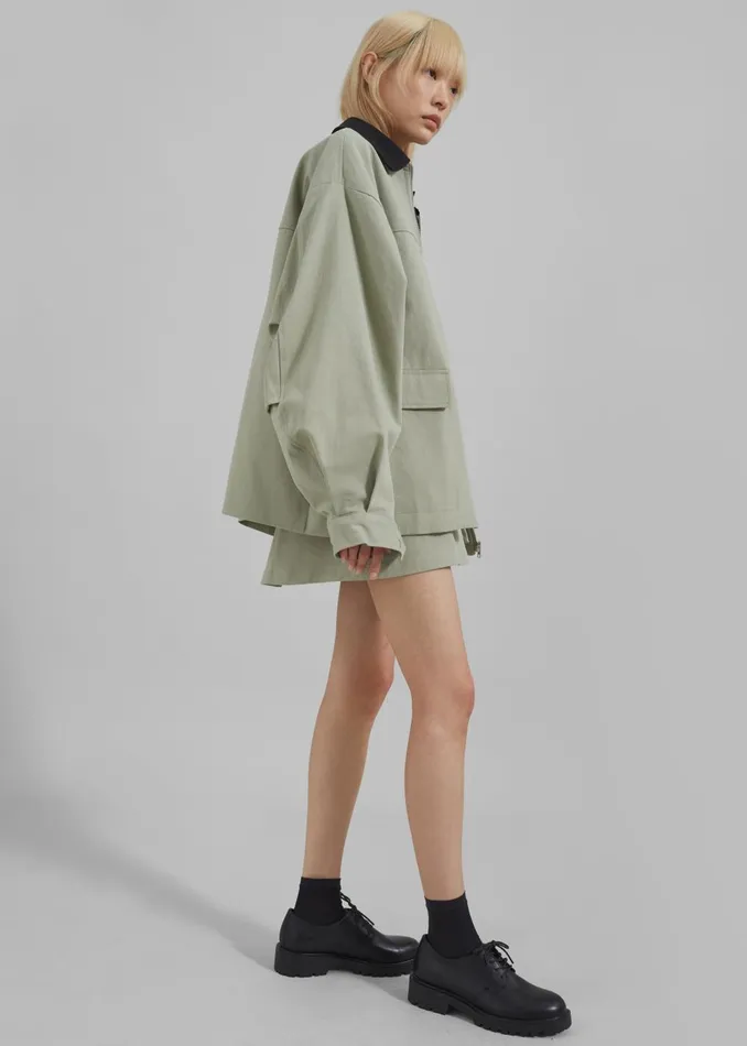 Women Malia Utility Jacket 8211 Khaki The Frankie Shop Outerwear