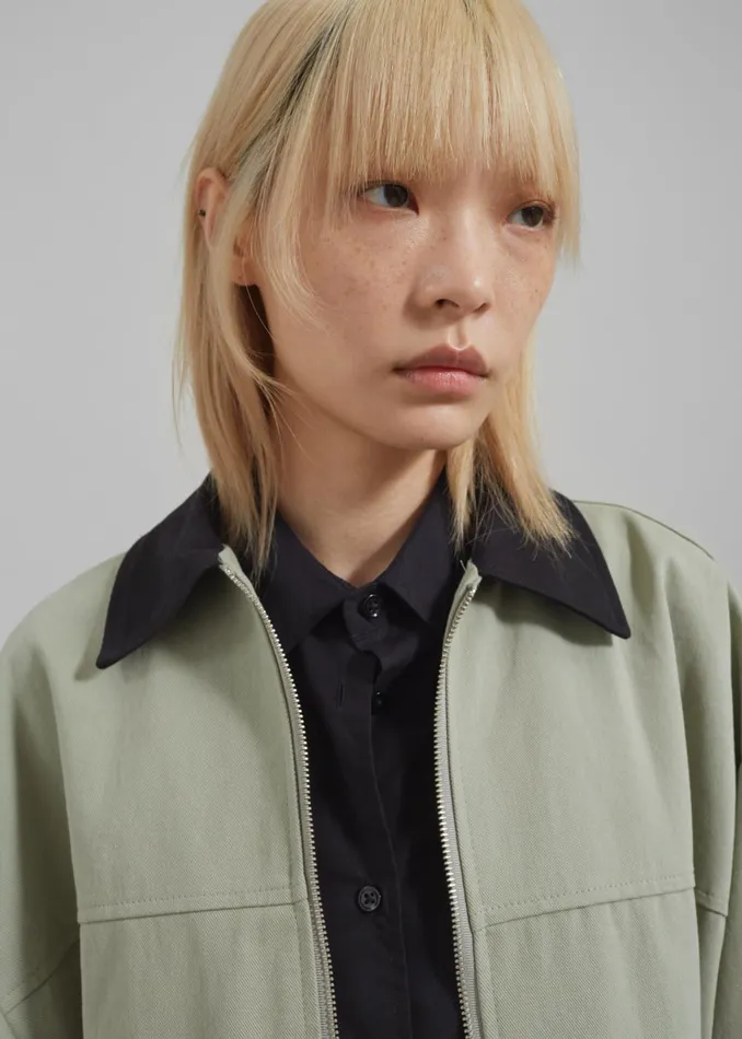 Women Malia Utility Jacket 8211 Khaki The Frankie Shop Outerwear