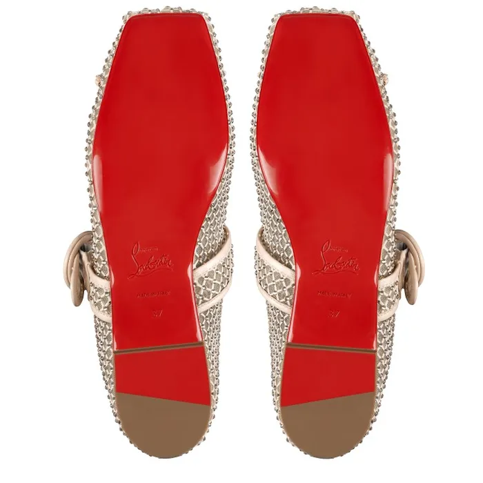 Women Mamastrapitina Ballerinas 8211 Mesh Nappa Leather And Strass 8211 Leche Christian Louboutin Flats and Loafers