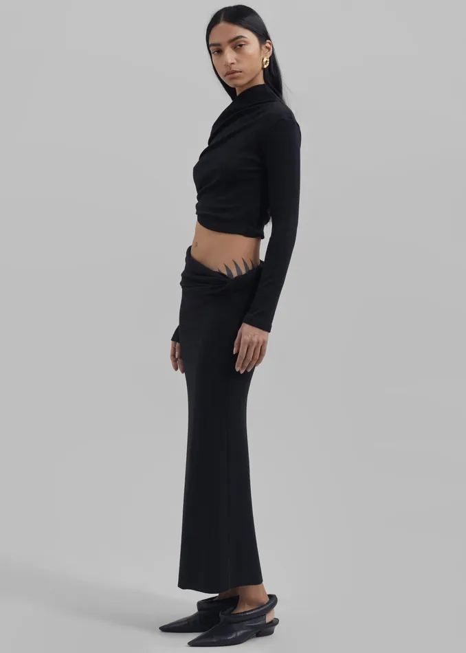 Women Margot Asymmetric Top 8211 Black The Frankie Shop Tops