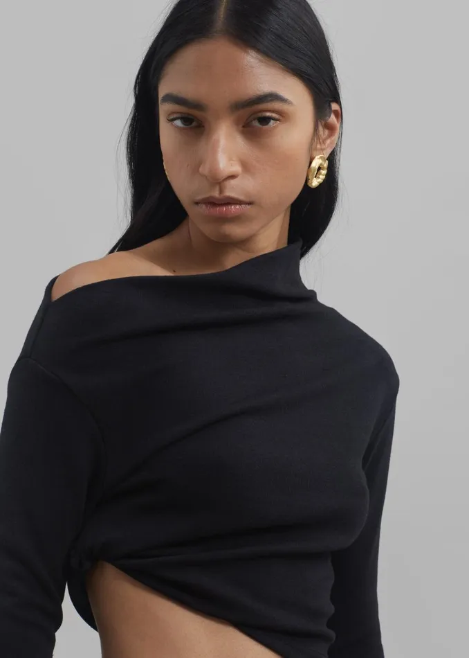 Women Margot Asymmetric Top 8211 Black The Frankie Shop Tops
