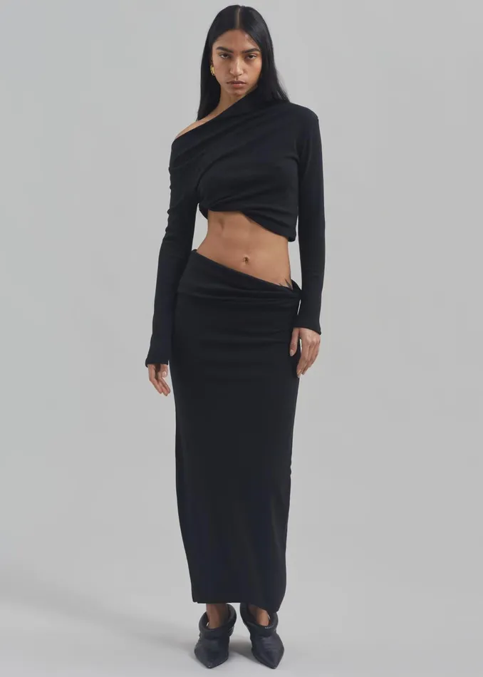 Women Margot Asymmetric Top 8211 Black The Frankie Shop Tops