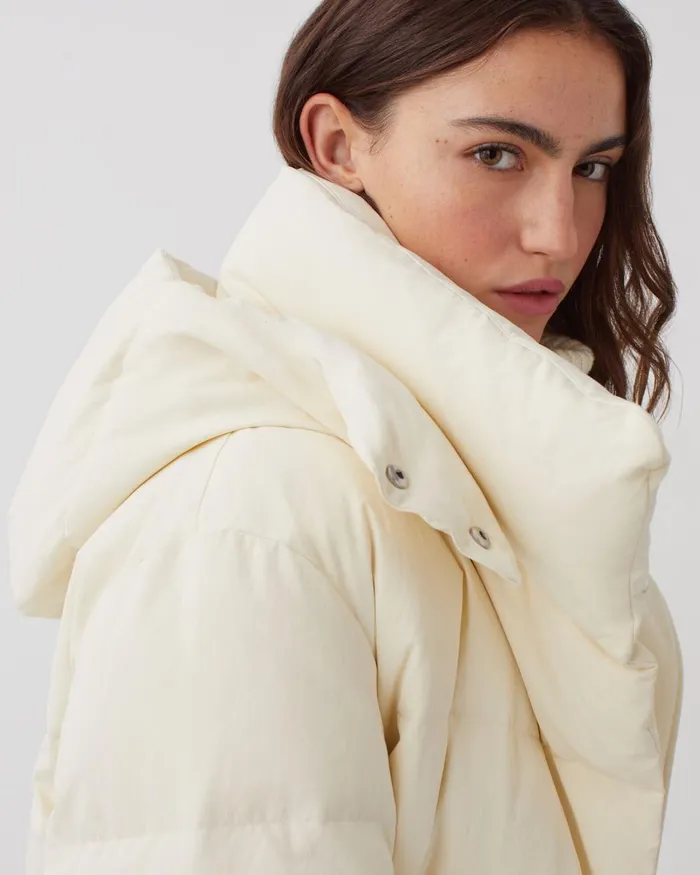 Women Margotte 8211 MidLength Down Jacket Glass Green Beige Comptoir Des Cotonniers Coats and Jackets