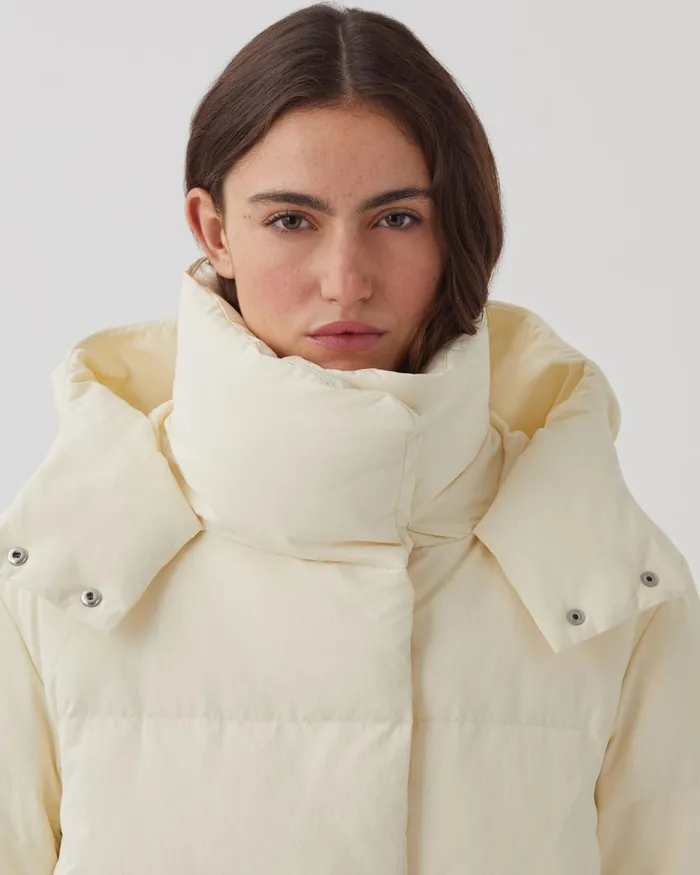 Women Margotte 8211 MidLength Down Jacket Glass Green Beige Comptoir Des Cotonniers Coats and Jackets