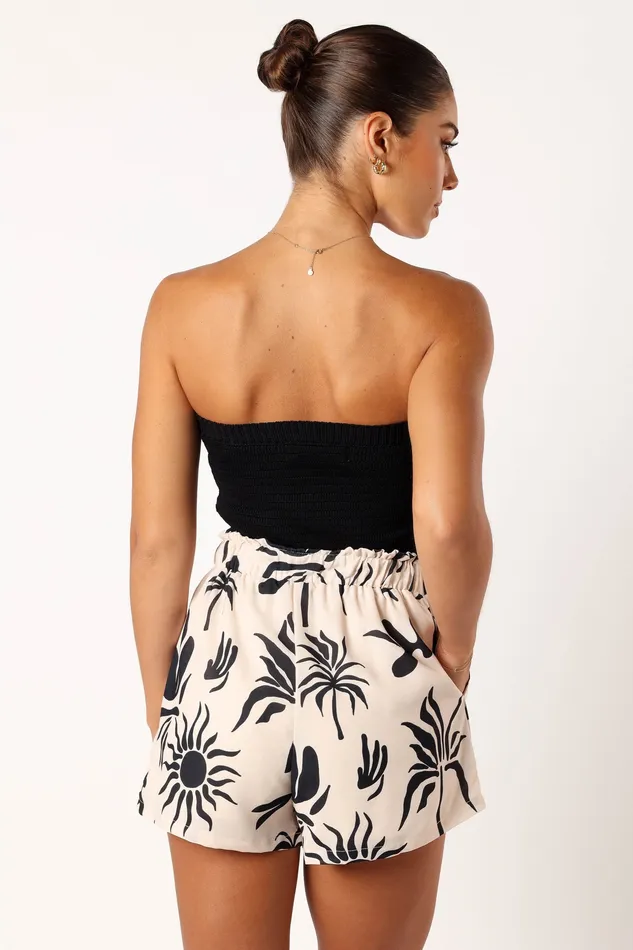 Women Matching Sets petalandpup Sawyer Short 8211 Beige Black Beige Black