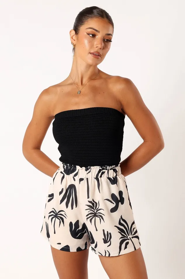 Women Matching Sets petalandpup Sawyer Short 8211 Beige Black Beige Black