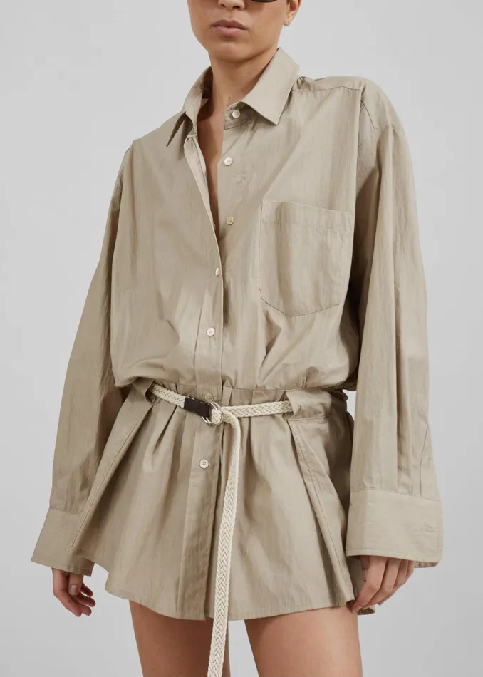 Women Matty Belted Dress 8211 Beige The Frankie Shop Dresses