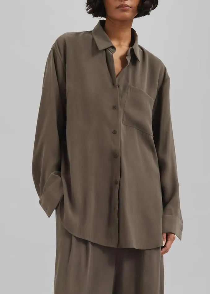 Women Meilen Shirt 8211 Olive The Frankie Shop Tops