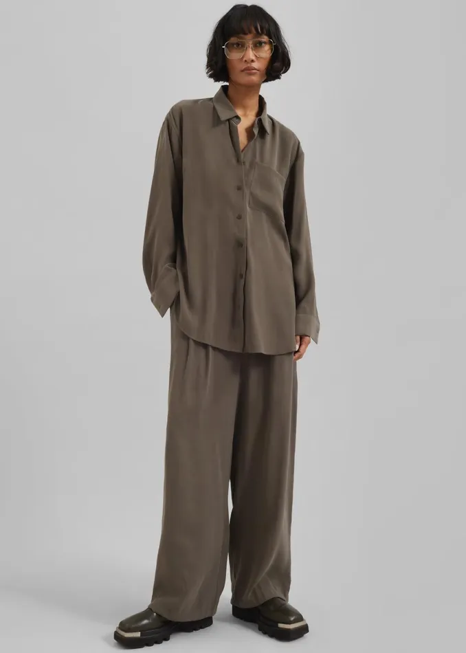 Women Meilen Shirt 8211 Olive The Frankie Shop Tops