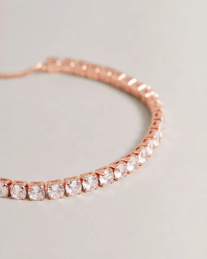 Women MELRAH 8211 Crystal Drawstring Bracelet Rose Gold Colour Ted Baker Jewellery