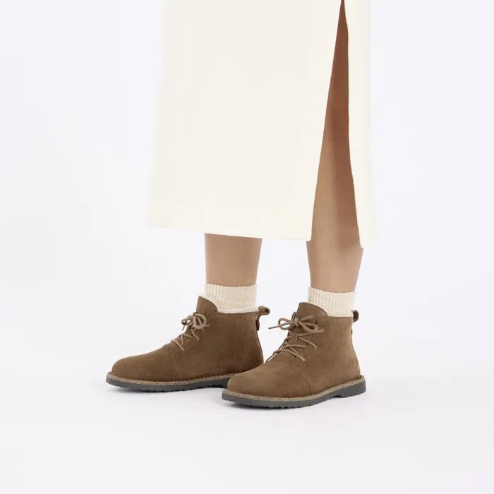 WomenMen Birkenstock Boots Uppsala Mid Shearling Dark Tea