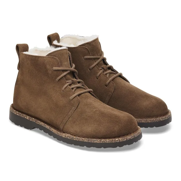 WomenMen Birkenstock Boots Uppsala Mid Shearling Dark Tea