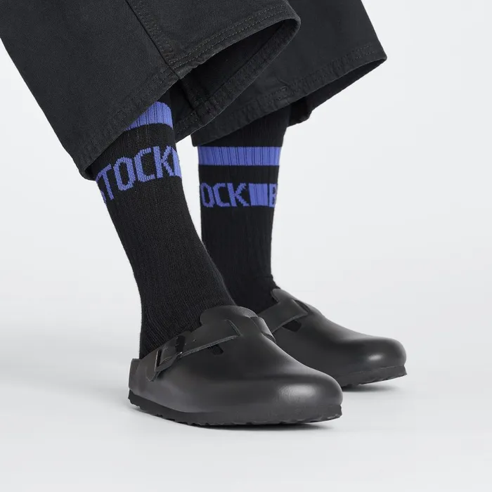 WomenMen Birkenstock Socks Cotton Tennis Socks Black