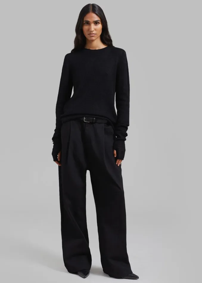 WomenMen Drew Denim Pants 8211 Black The Frankie Shop Bottoms