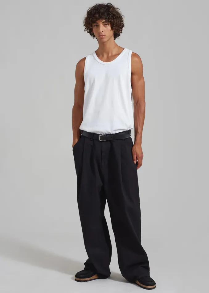 WomenMen Drew Denim Pants 8211 Black The Frankie Shop Bottoms