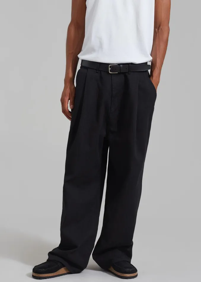 WomenMen Drew Denim Pants 8211 Black The Frankie Shop Bottoms