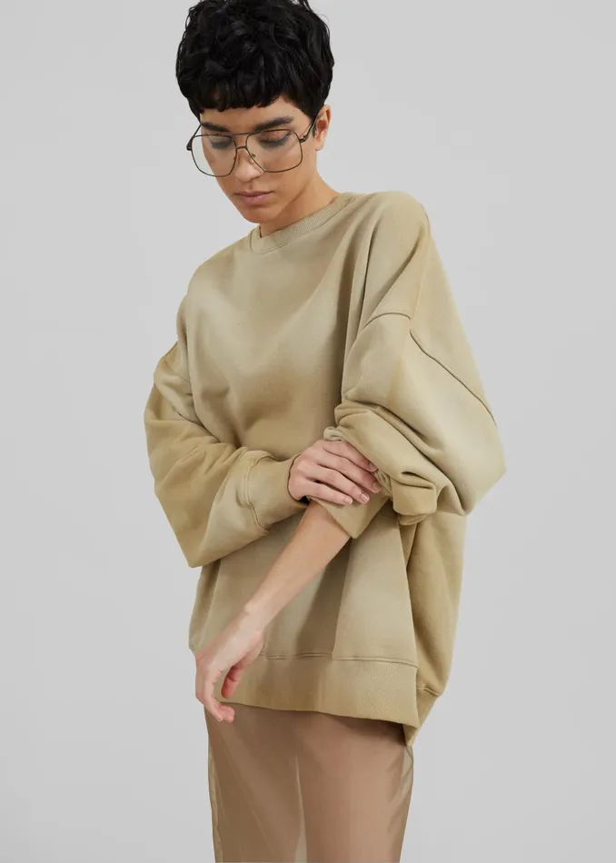 WomenMen Hart Tie Dye Sweatshirt 8211 Beige The Frankie Shop Tops