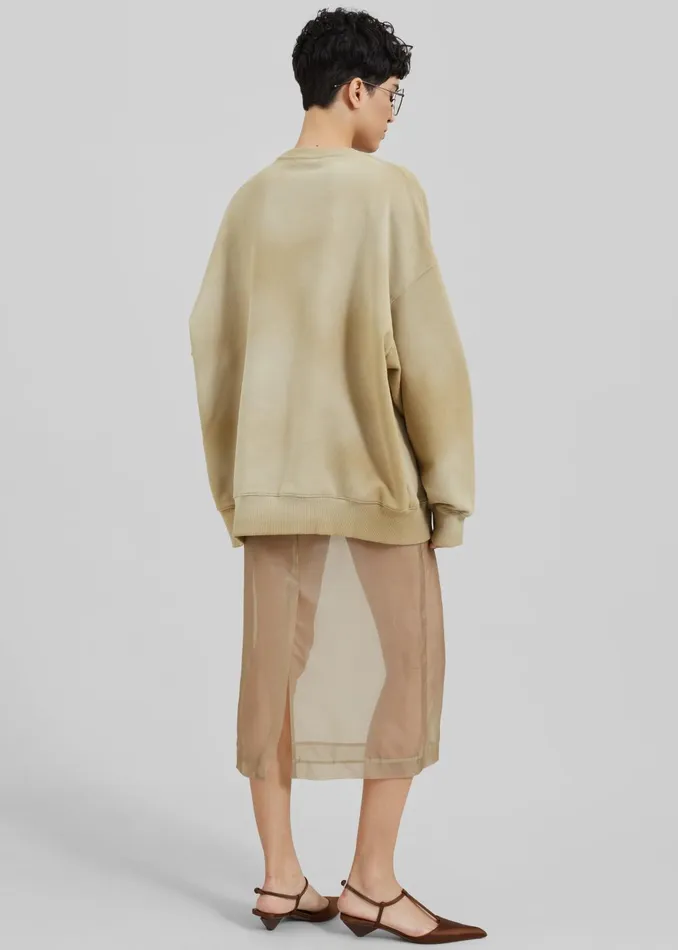 WomenMen Hart Tie Dye Sweatshirt 8211 Beige The Frankie Shop Tops