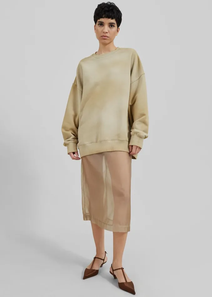WomenMen Hart Tie Dye Sweatshirt 8211 Beige The Frankie Shop Tops