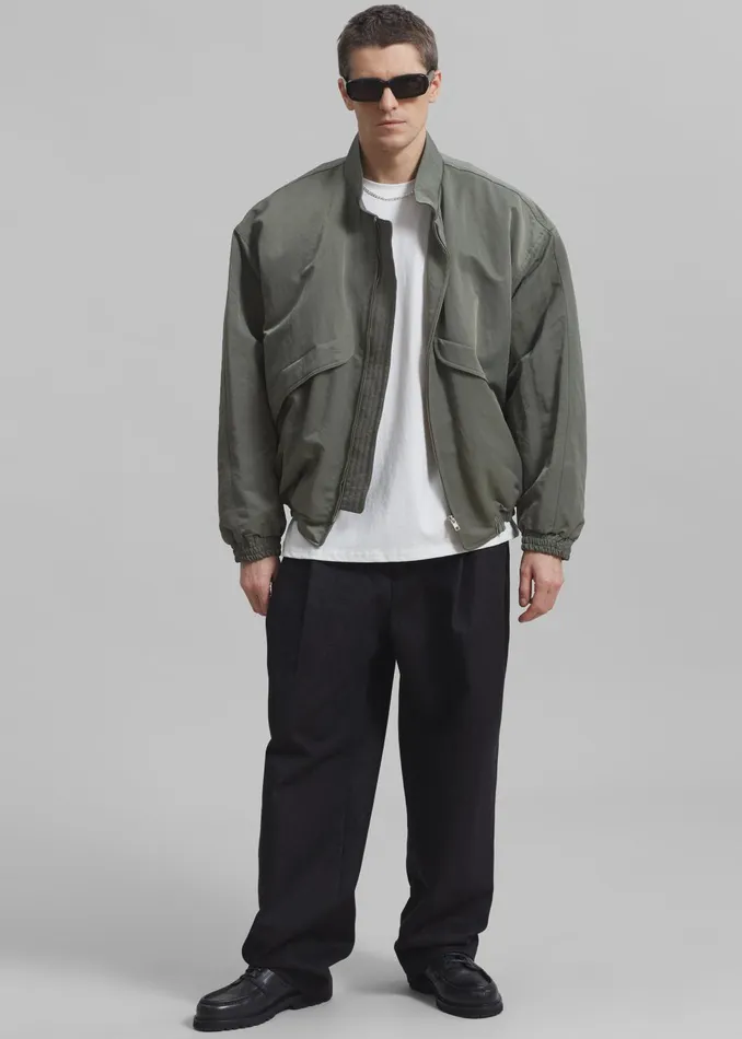 WomenMen Seth Oversized Jacket 8211 Khaki The Frankie Shop Outerwear