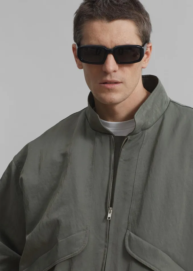 WomenMen Seth Oversized Jacket 8211 Khaki The Frankie Shop Outerwear