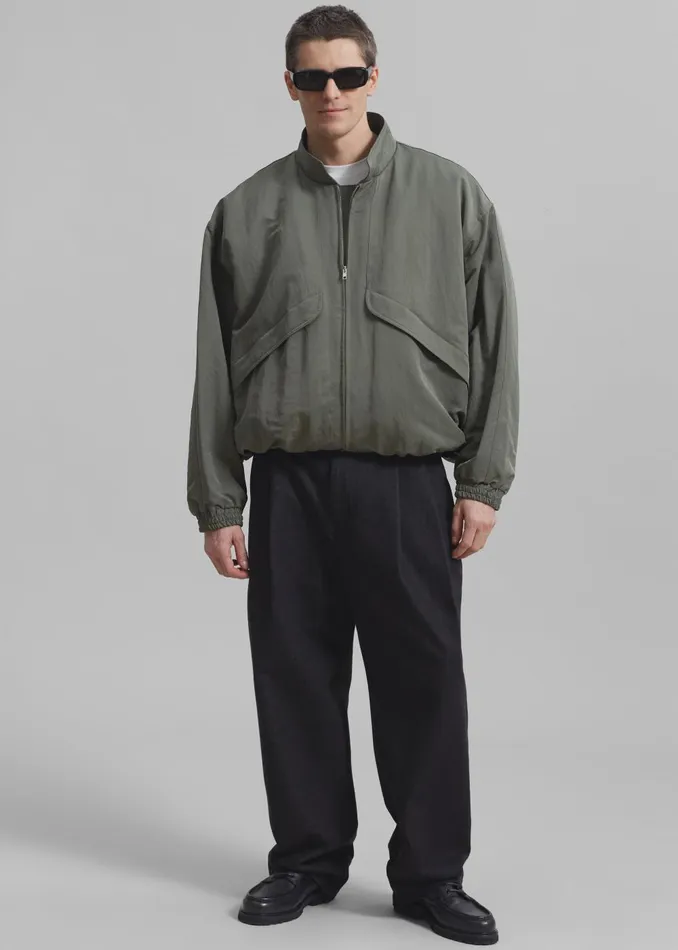 WomenMen Seth Oversized Jacket 8211 Khaki The Frankie Shop Outerwear