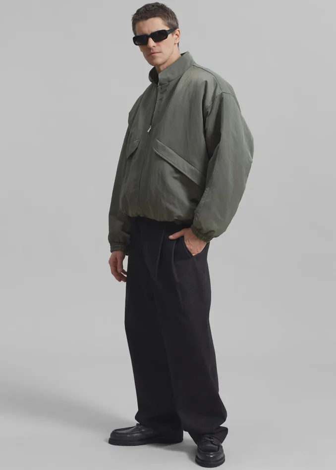 WomenMen Seth Oversized Jacket 8211 Khaki The Frankie Shop Outerwear