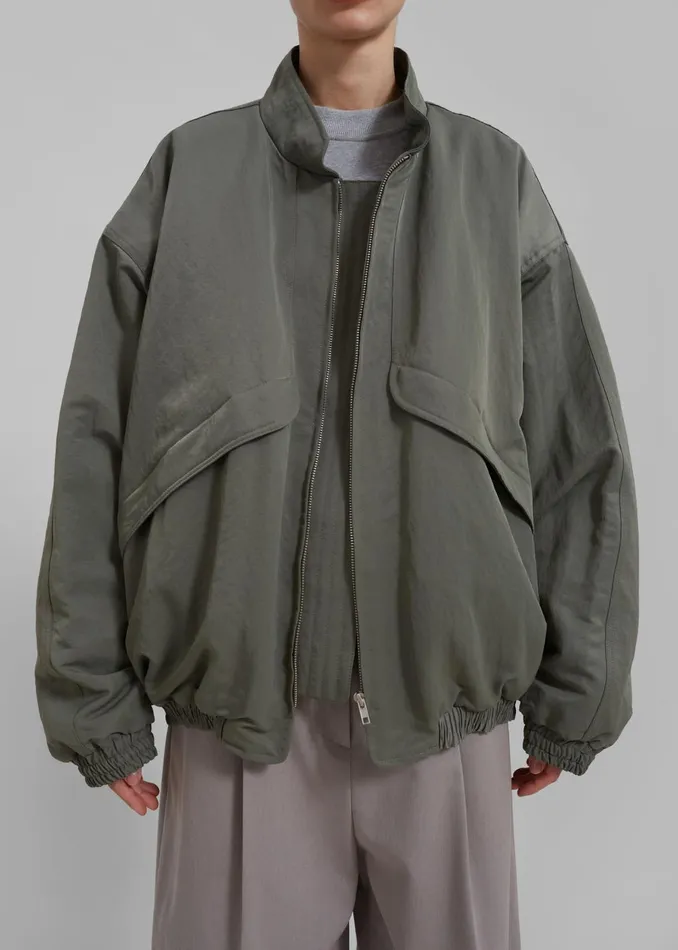 WomenMen Seth Oversized Jacket 8211 Khaki The Frankie Shop Outerwear