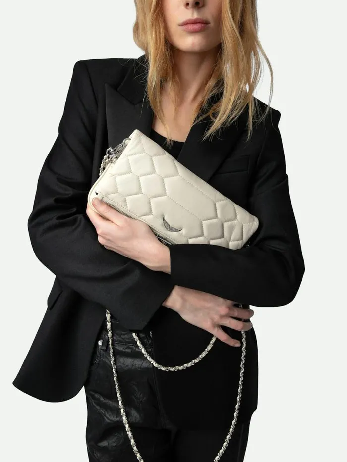 WomenMen Zadig and Voltaire Shoulder Bags Rock Quilted Clutch Flash WomenMen Zadig and Voltaire Shoulder Bags Rock Quilted Clutch Flash