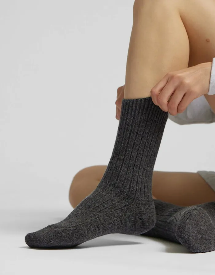 Women Merino Wool Blend Sock Burned Yellow Colorful Standard Socks