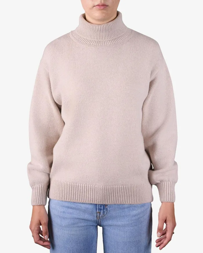 Women Merino Wool Turtleneck Lava Grey Colorful Standard Knit Sweaters