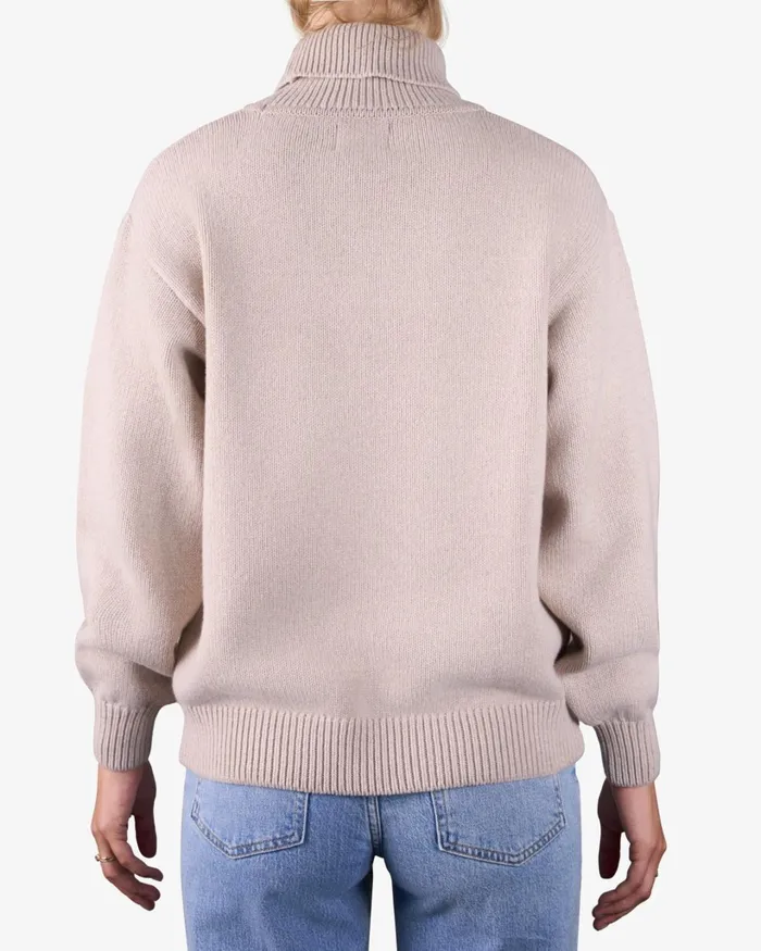Women Merino Wool Turtleneck Lava Grey Colorful Standard Knit Sweaters