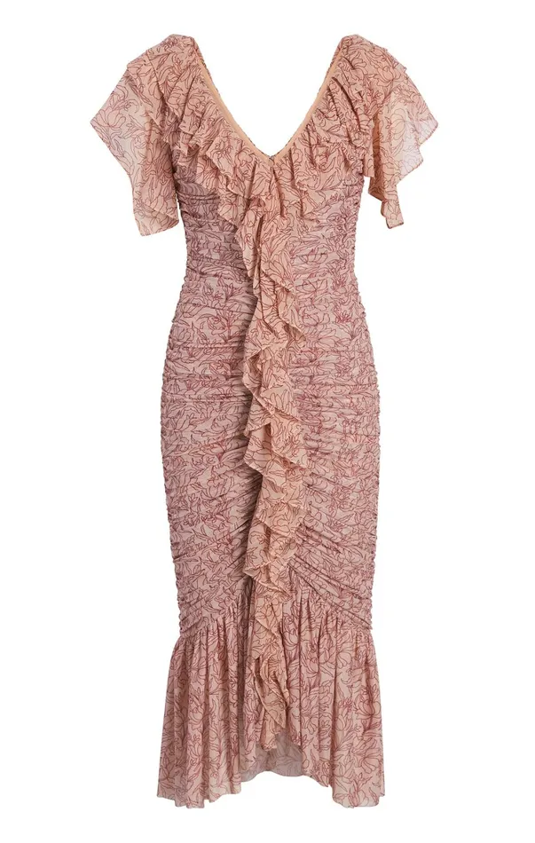 Women Midi Cinq Sept Paola Dress Blusher Multi
