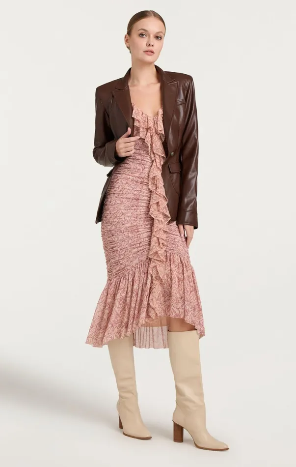 Women Midi Cinq Sept Paola Dress Blusher Multi